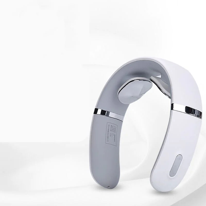 White cordless U-shaped neck massager